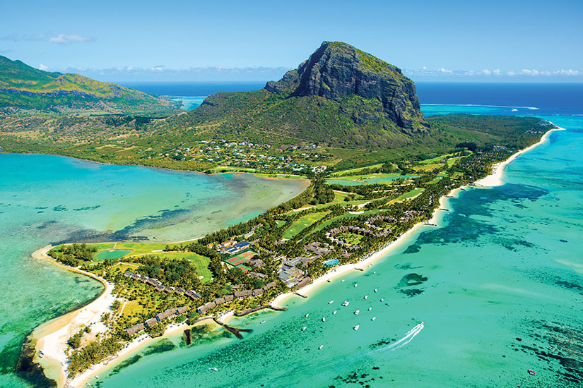 vue aérienne de l'île de la Réunion