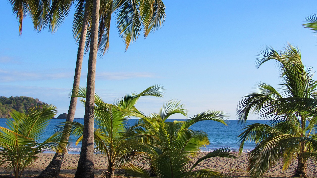 Une plage de la côte Caraïbes au Costa Rica