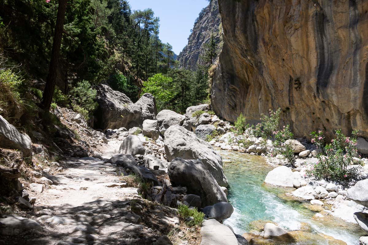 Les gorges de Samaria en Crète 