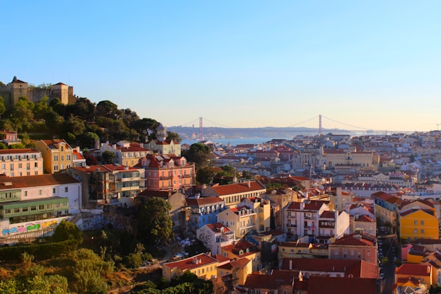 vue d'ensemble sur la ville de lisbonne au portugal